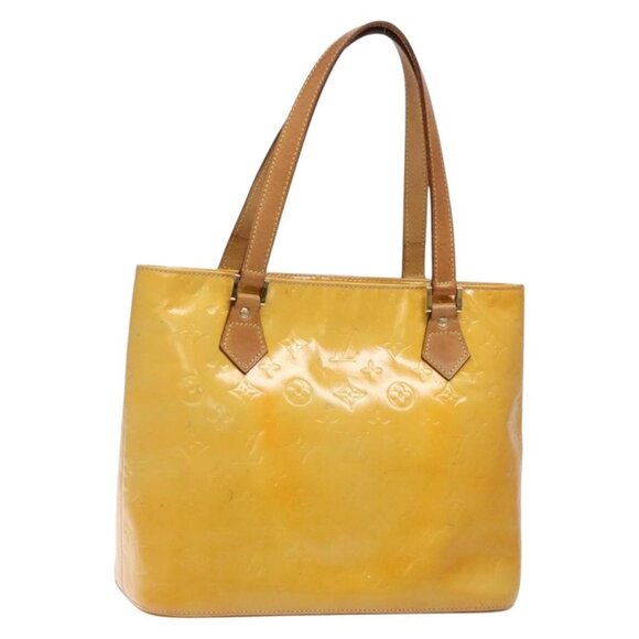 LOUIS VUITTON Monogram Vernis Houston Hand Bag Gris M91053 LV Auth 132526 - Picture 1 of 16
